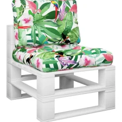Décorations-vidaXL Coussins de palette lot de 2 tissu Multicolore