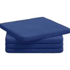 Décorations-vidaXL Coussins de siège 4 pcs 40 x 40 x 3 cm Velours Bleu police