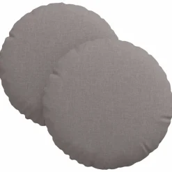 Décorations-vidaXL Coussins de siège 2 pcs Ø30 x 13 cm tissu Taupe