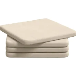 Décorations-vidaXL Coussins de siège 4 pcs 40 x 40 x 3 cm Beige