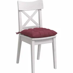 Décorations-vidaXL Coussins de siège 4 pcs Bordeaux 40 x 40 x 6 cm tissu Rouge bordeaux