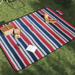Loisirs De Plein Air-vidaXL Couverture de pique-nique pliable 200x150 cm velours Rouge