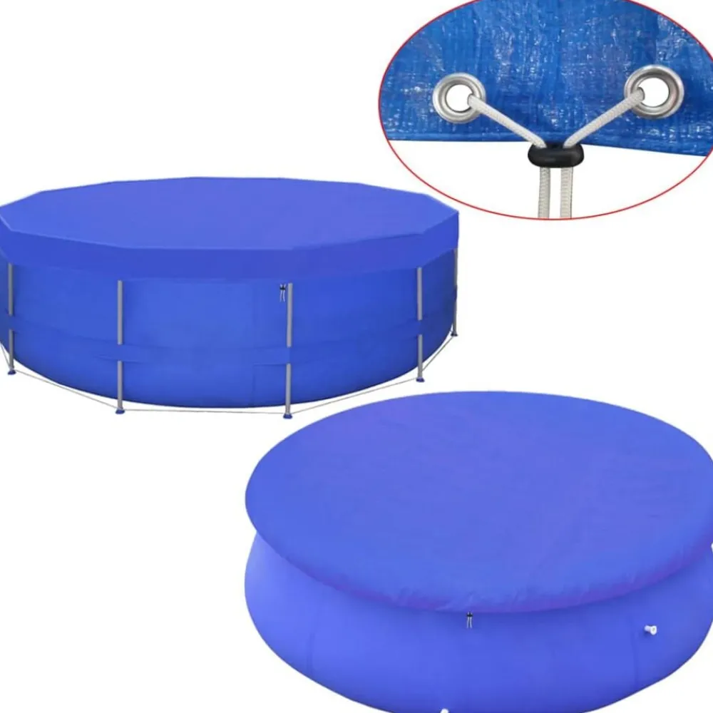 vidaXL Couverture de piscine PE Ronde 460 cm 90 g/m²