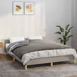 vidaXL Couverture lestée avec housse Gris 150x200 cm 7 kg Tissu