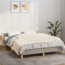 vidaXL Couverture lestée Crème clair 138x200 cm 6 kg Tissu