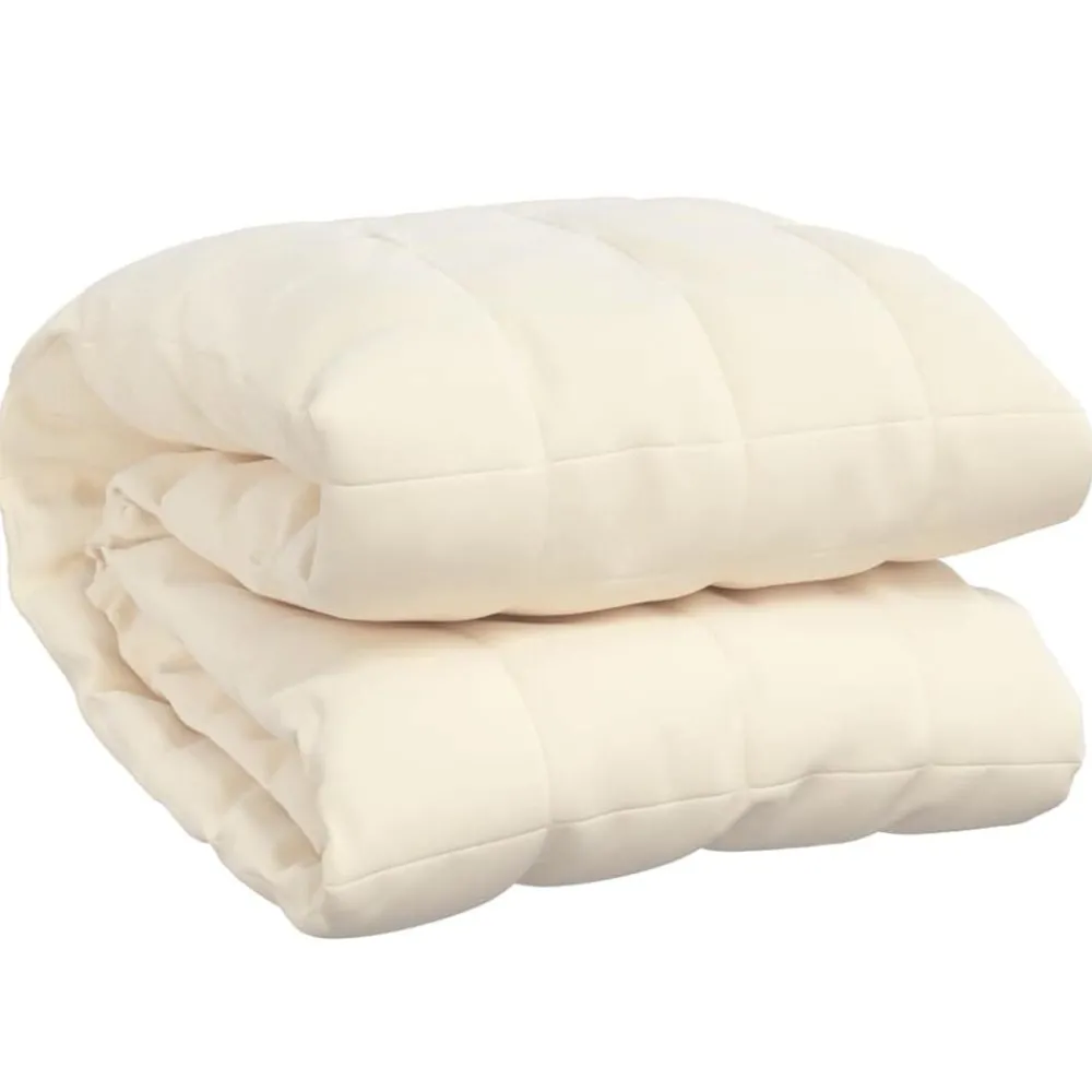 vidaXL Couverture lestée Crème clair 120x180 cm 9 kg Tissu