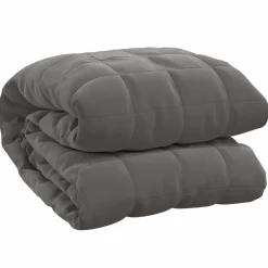 Linge-vidaXL Couverture lestée 200x200 cm 13 kg Tissu Gris