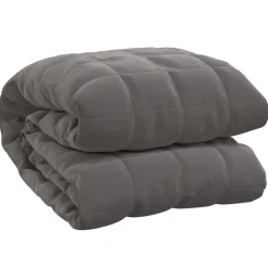 Linge-vidaXL Couverture lestée 120x180 cm 5 kg Tissu Gris