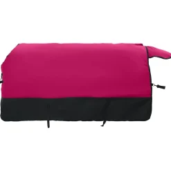 vidaXL Couverture Équine Rose et Noir 75 cm Polyester