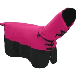 Loisirs De Plein Air-vidaXL Couverture Équine Rose et Noir 75 cm Polyester Rouge Bordeaux et noir