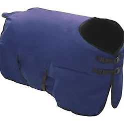 Loisirs De Plein Air-vidaXL Couverture Équine Vert foncé et noir 75 cm Polyester Bleu marine