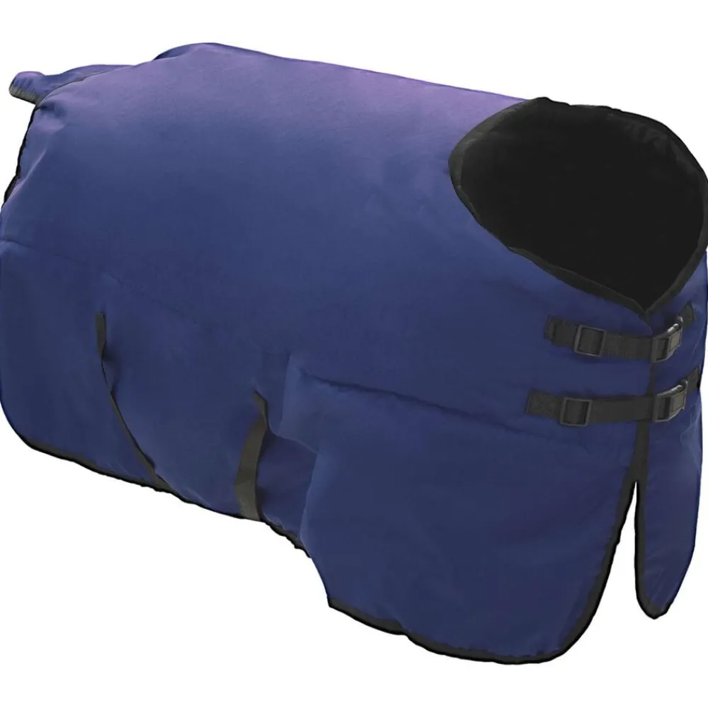 Loisirs De Plein Air-vidaXL Couverture Équine Vert foncé et noir 75 cm Polyester Bleu marine