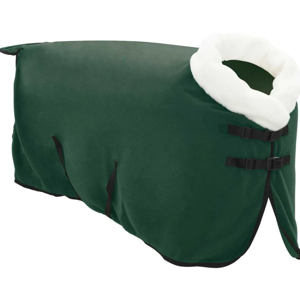 Loisirs De Plein Air-vidaXL Couverture Équine complet 75 cm Fleece polaire Vert foncé