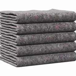 Accessoires De Quincaillerie-vidaXL Couvertures de déménagement 5 pcs Gris 150 x 200 cm tissu