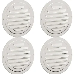 vidaXL Couvre-vent Air 4 pcs Argent 80 mm Acier inoxydable