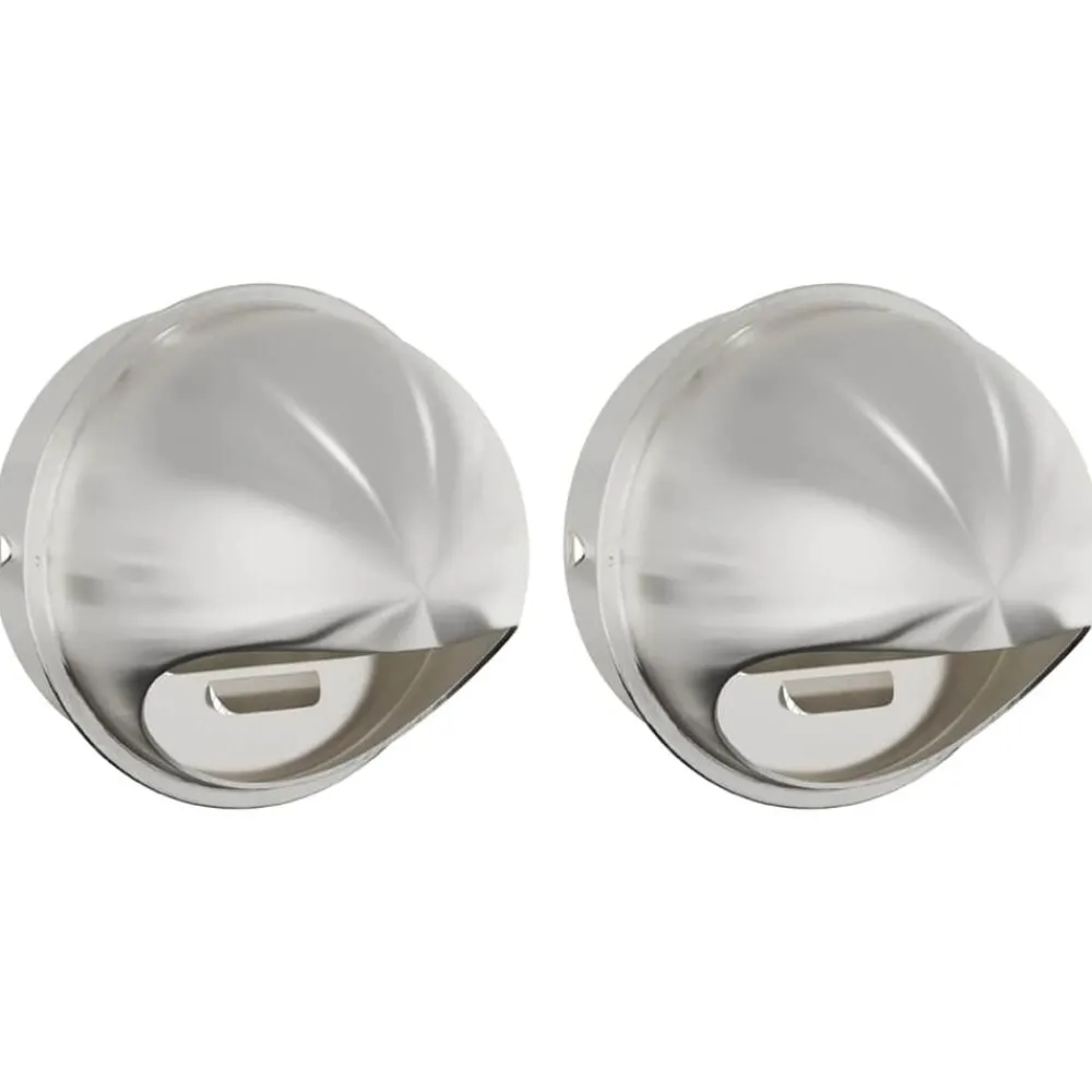 vidaXL Couvre-vent Air 2 pcs Argent 200 mm Acier inoxydable