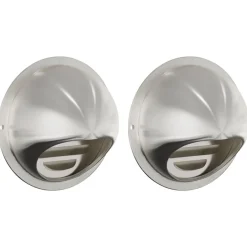 Appareils Électroménagers-vidaXL Couvre-vent Air 2 pcs Argent 100 mm Acier inoxydable
