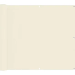 Pelouses & Jardins-vidaXL Écran de balcon Crème 100 x 600 cm Tissu Oxford Cr&egrave;me