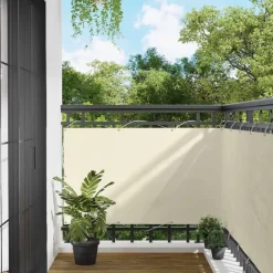 Pelouses & Jardins-vidaXL Écran de balcon Crème 100 x 600 cm Tissu Oxford Cr&egrave;me
