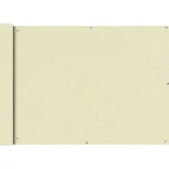 Pelouses & Jardins-vidaXL Écran de balcon en tissu Oxford 75x400 cm Crème Cr&egrave;me