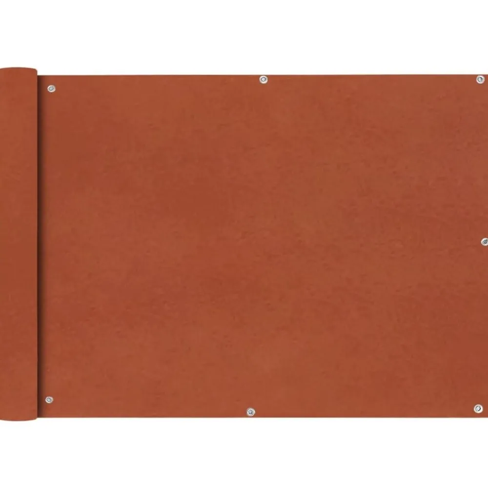 Pelouses & Jardins-vidaXL Écran de balcon en tissu Oxford 75x400 cm Ocre marron Terre cuite