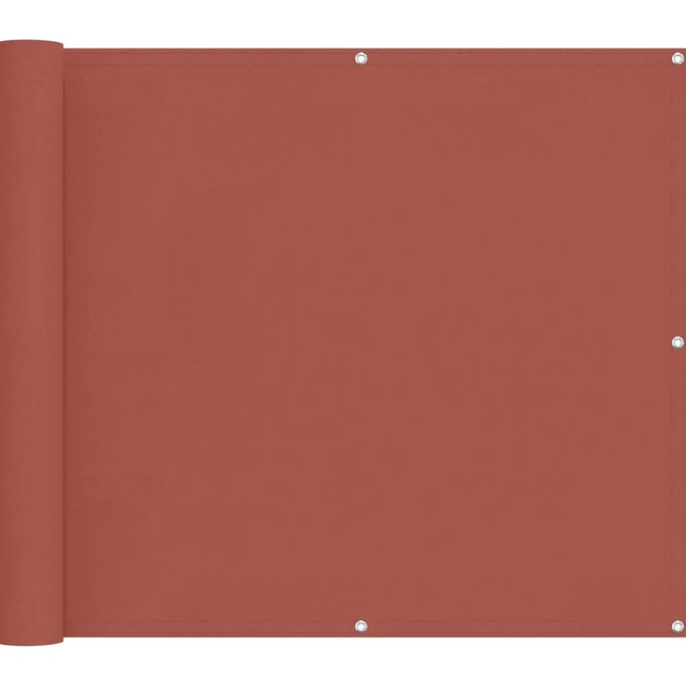 Pelouses & Jardins-vidaXL Écran de balcon 100 x 400 cm Tissu Oxford Terre cuite