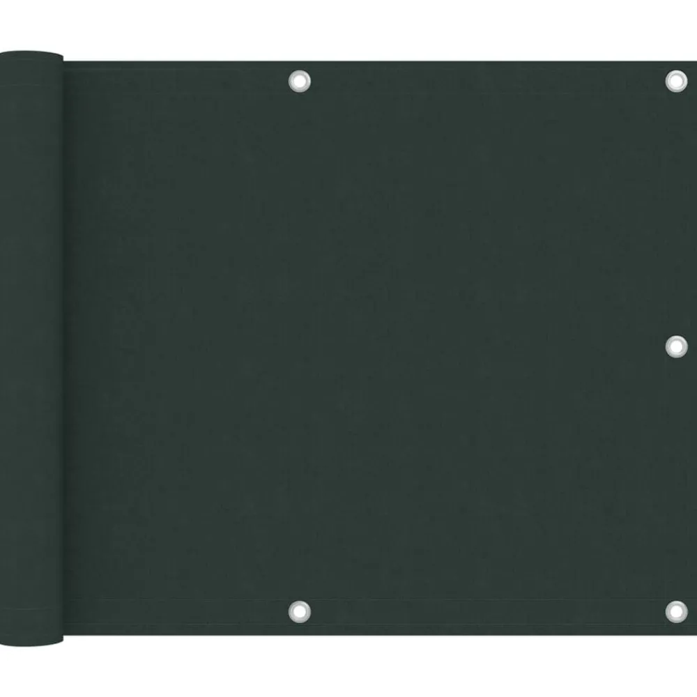 Pelouses & Jardins-vidaXL Écran de balcon 75x300 cm Tissu Oxford Vert foncé