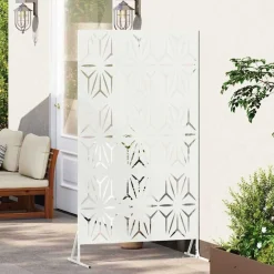Clôtures & Barrières-vidaXL Écran de confidentialité 100 x 50 x 180 cm Acier Blanc