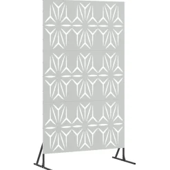 Clôtures & Barrières-vidaXL Écran de confidentialité Gris 100 x 50 x 180 cm Acier Acier galvanisé