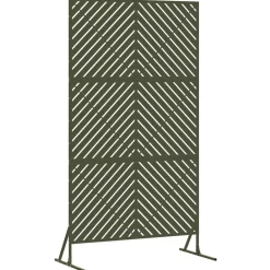 vidaXL Écran de confidentialité Olive 100 x 50 x 180 cm Acier
