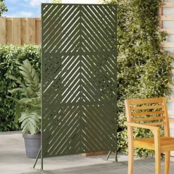 vidaXL Écran de confidentialité Olive 100 x 50 x 180 cm Acier