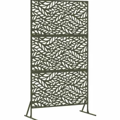 Clôtures & Barrières-vidaXL Écran de confidentialité Olive 100 x 50 x 180 cm Acier Vert olive