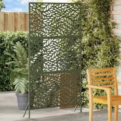 Clôtures & Barrières-vidaXL Écran de confidentialité Olive 100 x 50 x 180 cm Acier Vert olive