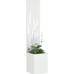 Décorations-vidaXL Écran de confidentialité de jardin Fretwork 32 x 150 cm Blanc