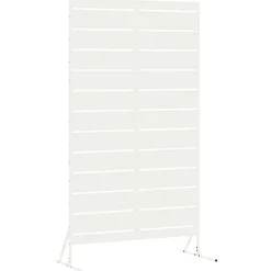 Clôtures & Barrières-vidaXL Écran de confidentialité 100 x 50 x 180 cm Acier Blanc