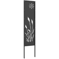 Décorations-vidaXL Écran de confidentialité de jardin Fretwork 32 x 140 cm Noir