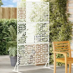 Clôtures & Barrières-vidaXL Écran de confidentialité 100 x 50 x 180 cm Acier Blanc