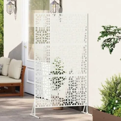 Clôtures & Barrières-vidaXL Écran de confidentialité 100 x 50 x 180 cm Acier Blanc
