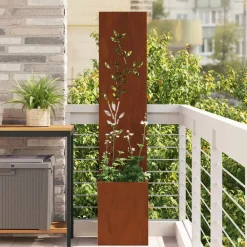 vidaXL Écran de confidentialité de jardin Rouillé 32 x 32 x 150 cm