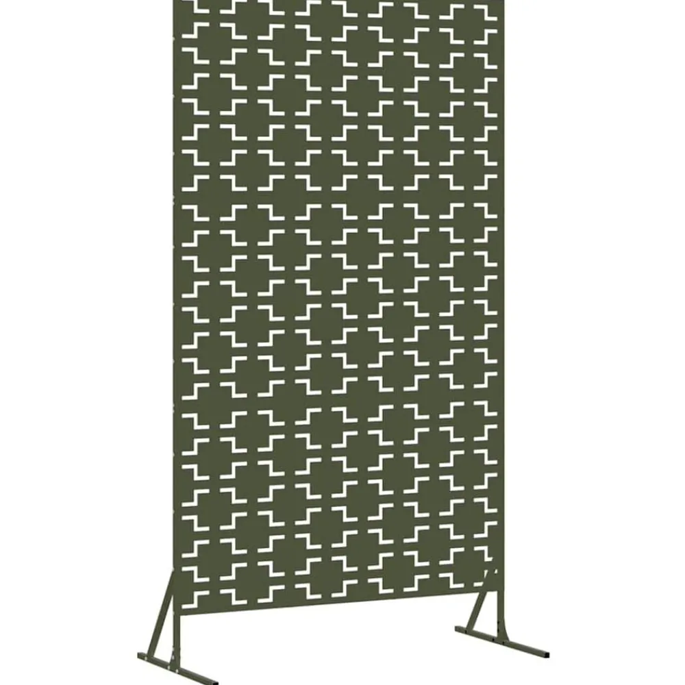 vidaXL Écran de confidentialité Olive 100 x 50 x 180 cm Acier