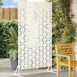 Clôtures & Barrières-vidaXL Écran de confidentialité 100 x 50 x 180 cm Acier Blanc