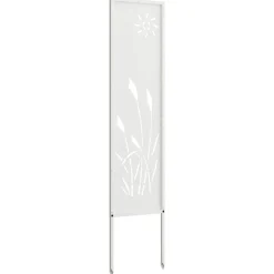 Décorations-vidaXL Écran de confidentialité de jardin Fretwork 32 x 140 cm Blanc