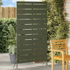 Clôtures & Barrières-vidaXL Écran de confidentialité Olive 100 x 50 x 180 cm Acier Vert olive