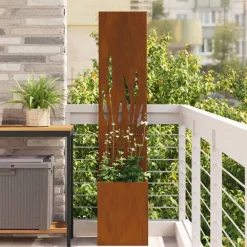 vidaXL Écran de confidentialité de jardin Fretwork Rouillé 32 x 150 cm