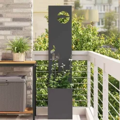 Décorations-vidaXL Écran de confidentialité de jardin Fretwork 32 x 150 cm Noir