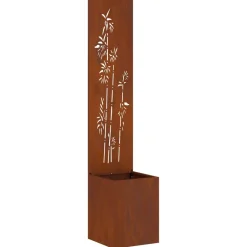 vidaXL Écran de confidentialité de jardin Rouillé 32 x 32 x 150 cm