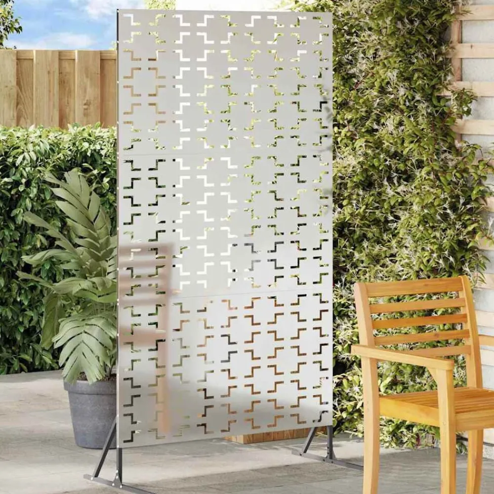 vidaXL Écran de confidentialité Gris 100 x 50 x 180 cm Acier