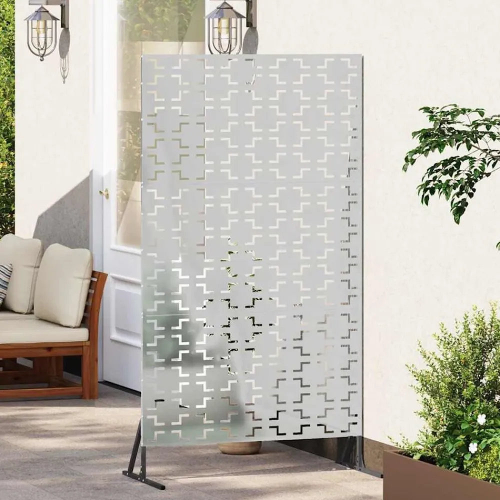 vidaXL Écran de confidentialité Gris 100 x 50 x 180 cm Acier