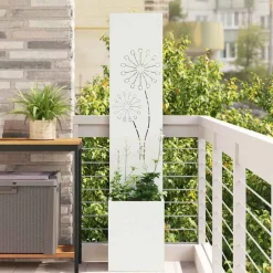 Décorations-vidaXL Écran de confidentialité de jardin Fretwork 32 x 150 cm Blanc