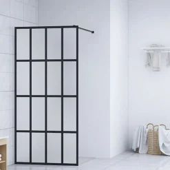 vidaXL Écran de douche Verre trempé dépoli 80x195 cm